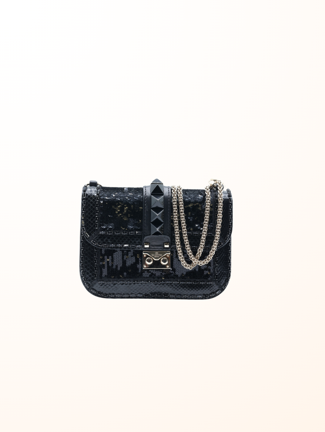 Garavani Glam Lock Rockstud Flap Bag