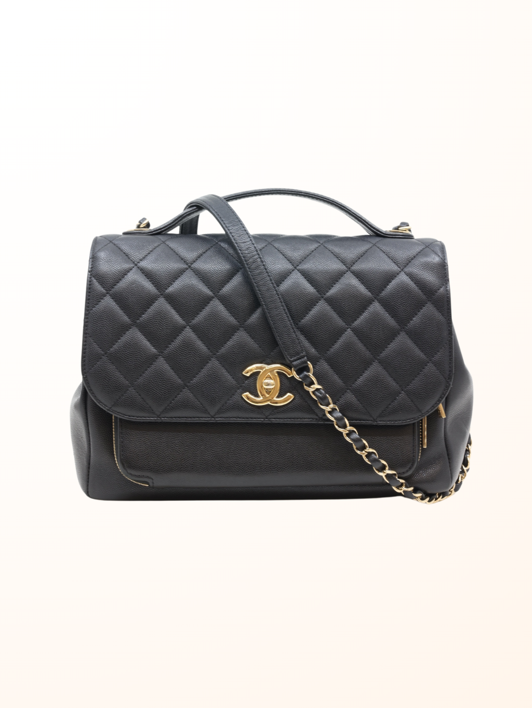 Caviar Quilted Medium Business Affinity Flap Bag